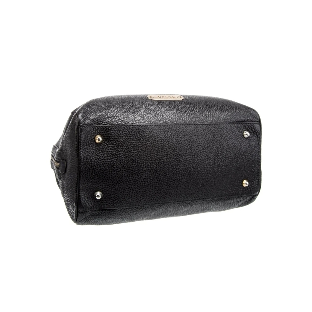 Versace Collection Black Leather Shoulder Bag with Silver Chain - Picture 4 of 9